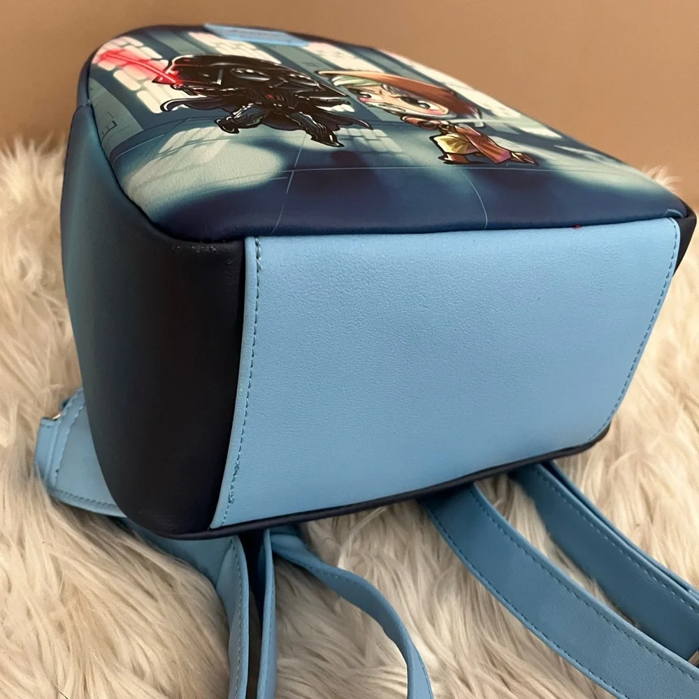 {Loungefly} Star Wars Darth Vader vs Obi-Wan Chibi Characters Mini Backpack